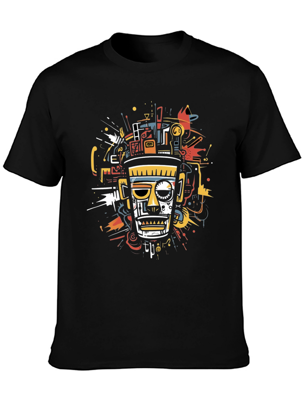 Abstract Aztec Warrior Graphic Tee