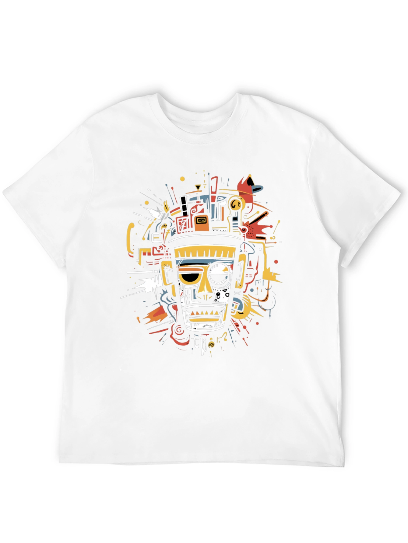 Abstract Aztec Warrior Graphic Tee