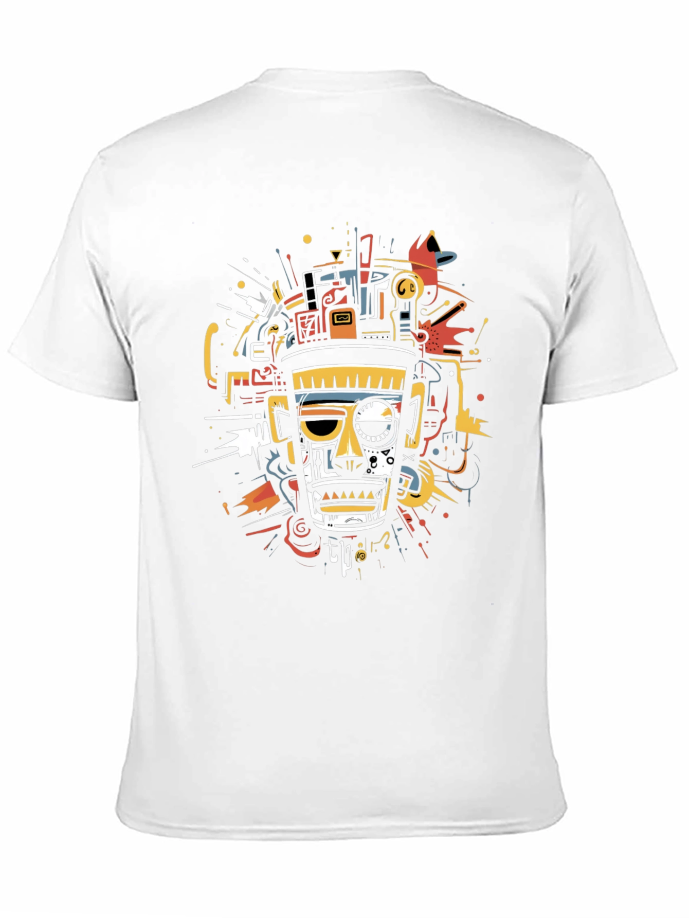 Abstract Aztec Warrior Graphic Tee