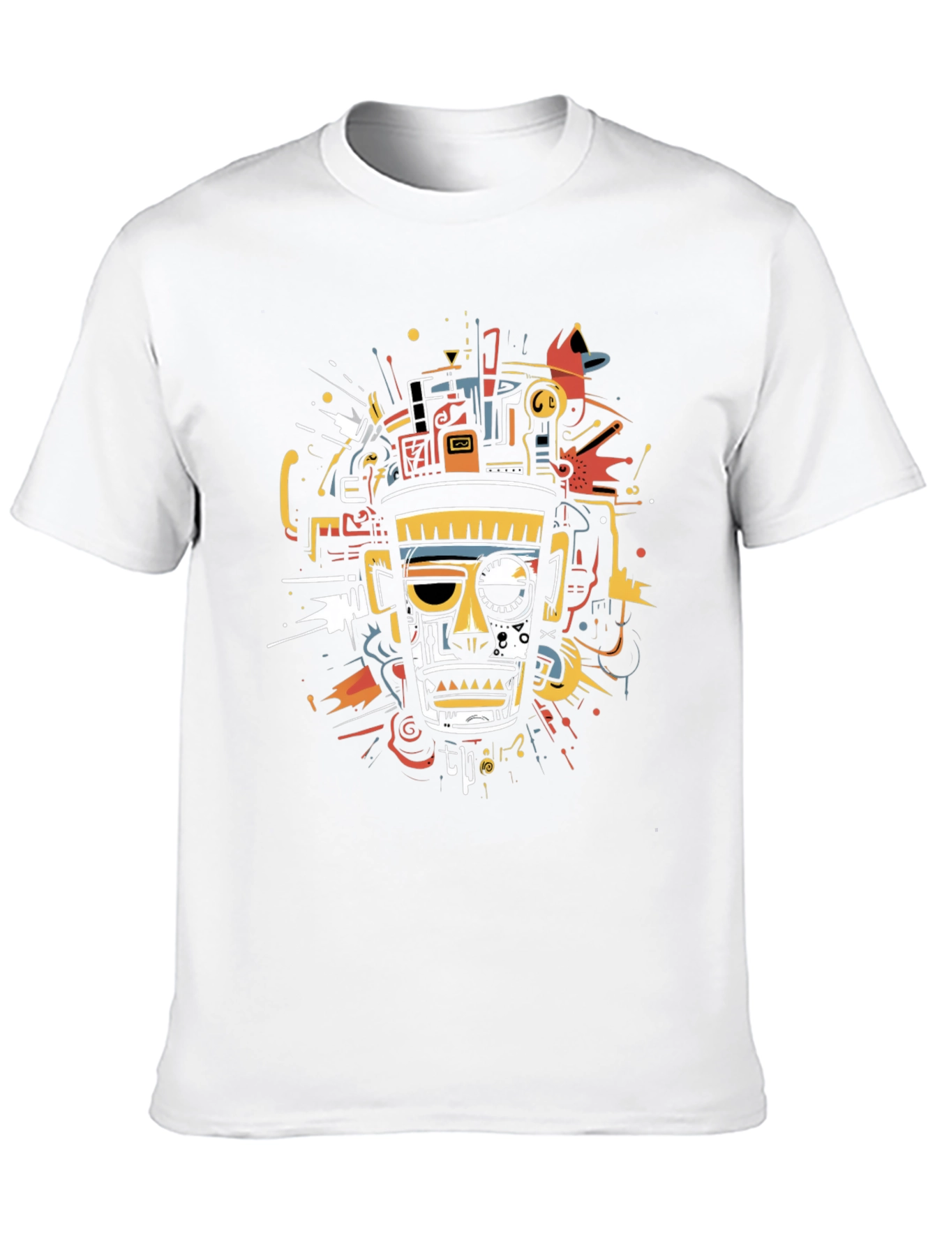 Abstract Aztec Warrior Graphic Tee