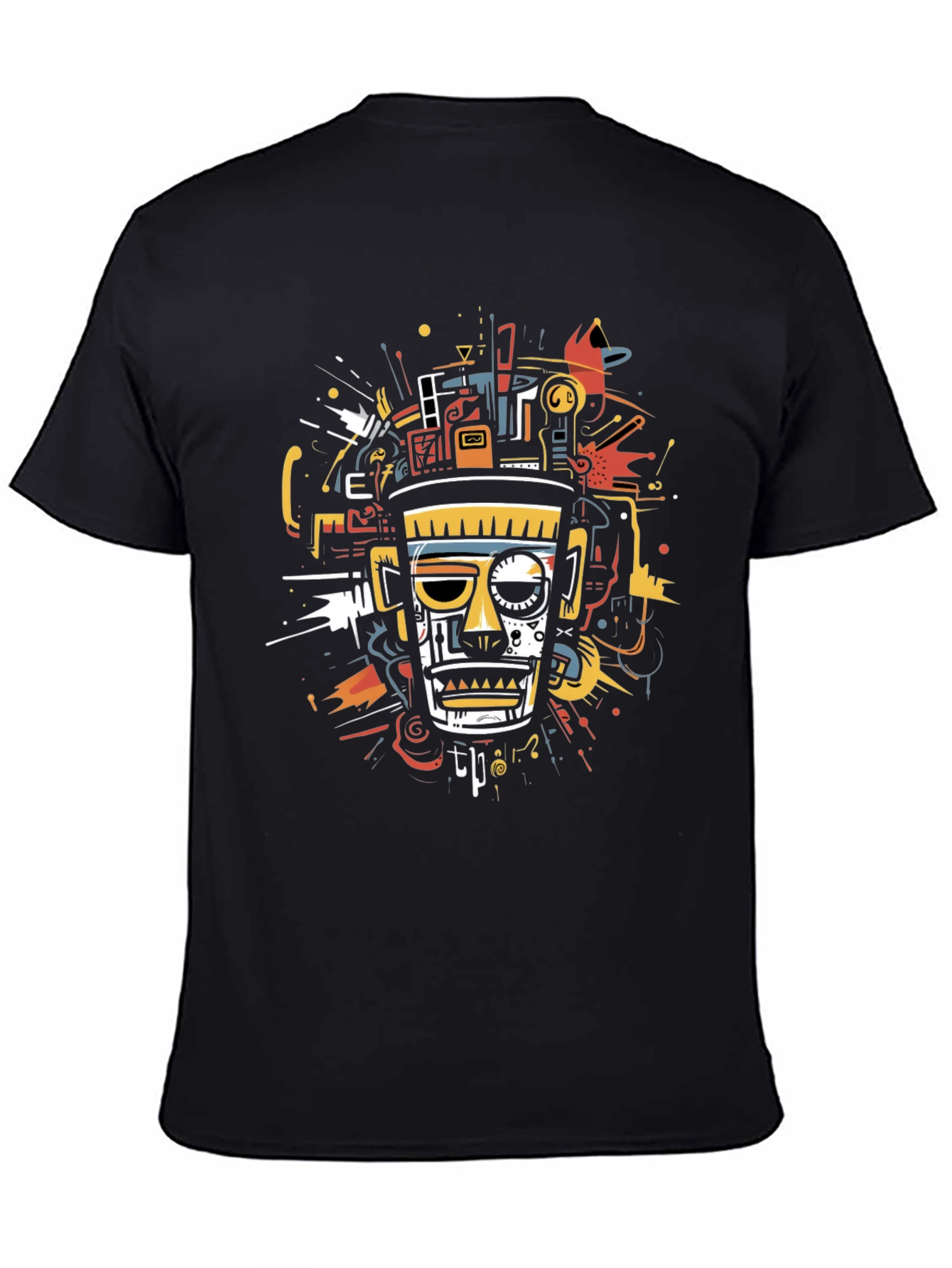 Abstract Aztec Warrior Graphic Tee