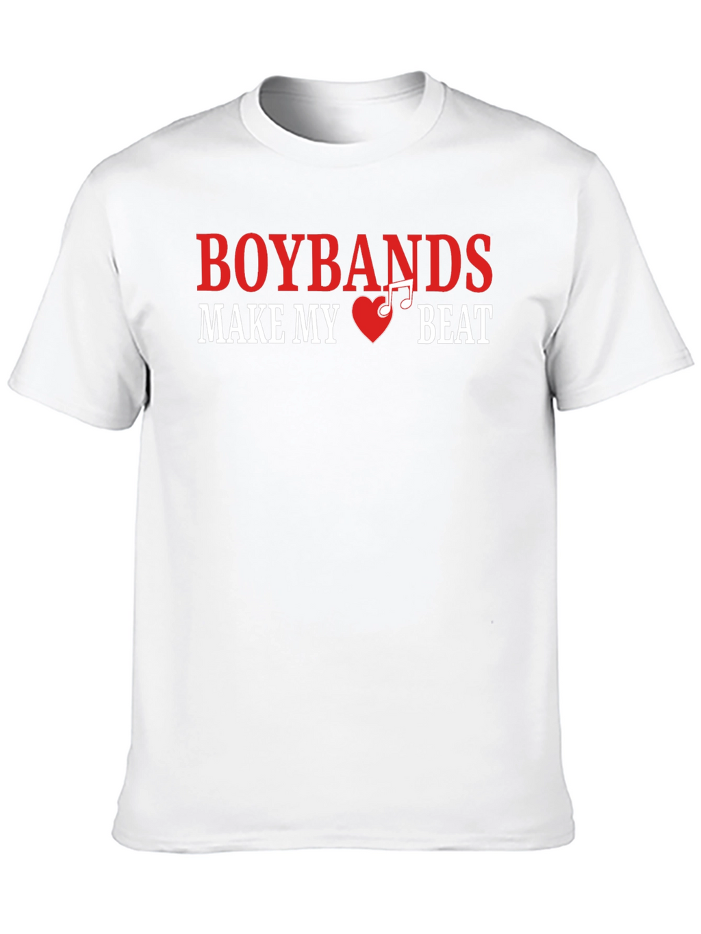 Boybands Make My Heart Beat Black T-Shirt