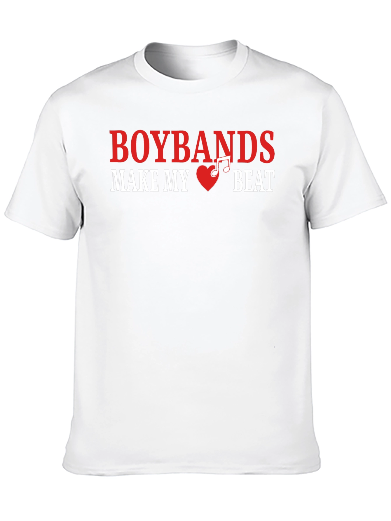 Boybands Make My Heart Beat Black T-Shirt