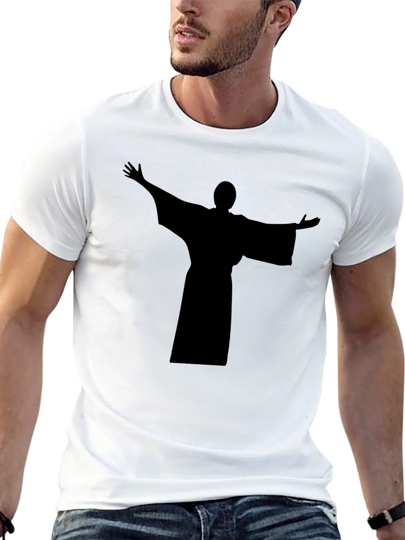 Silhouette Graphic Print Black T-Shirt