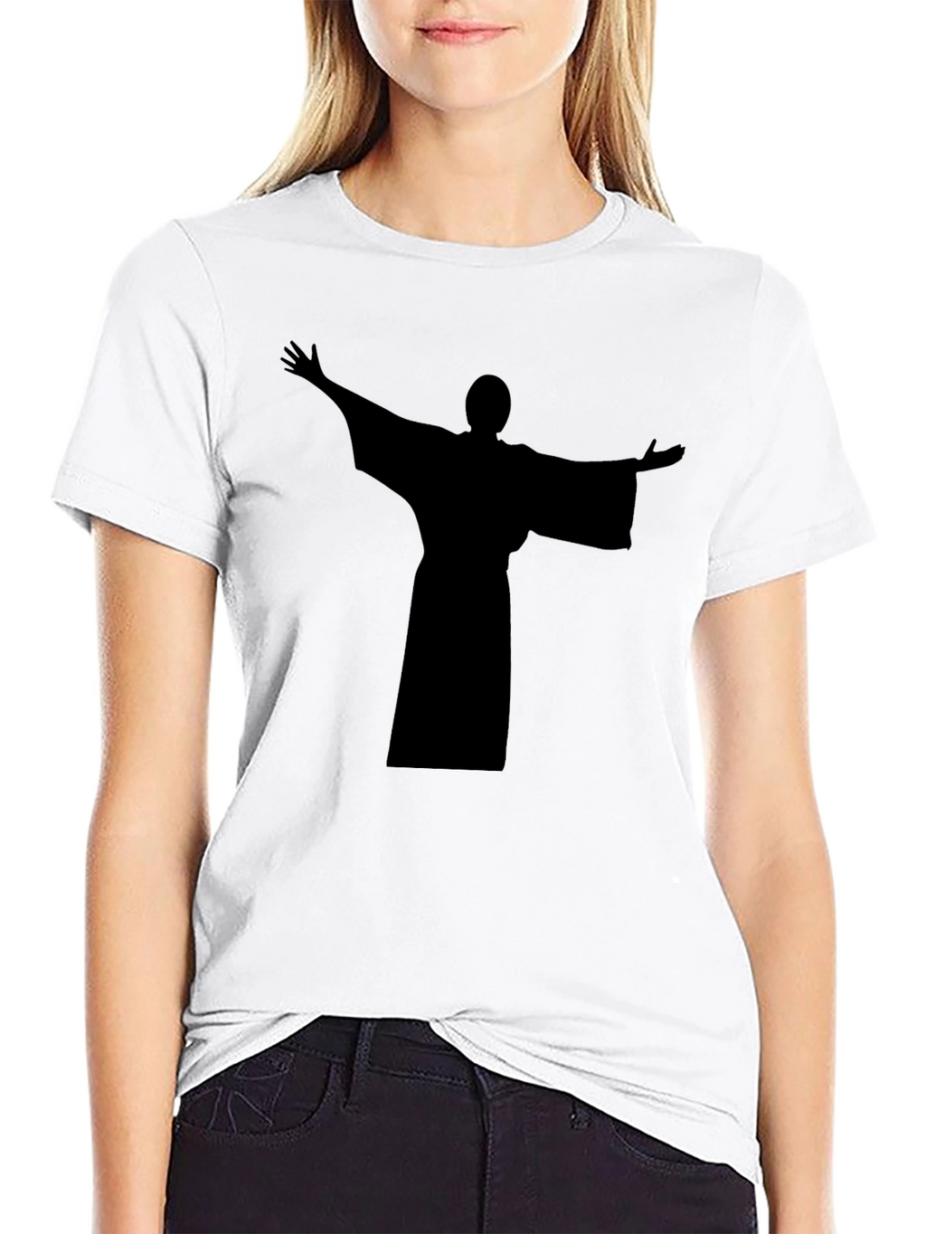 Silhouette Graphic Print Black T-Shirt