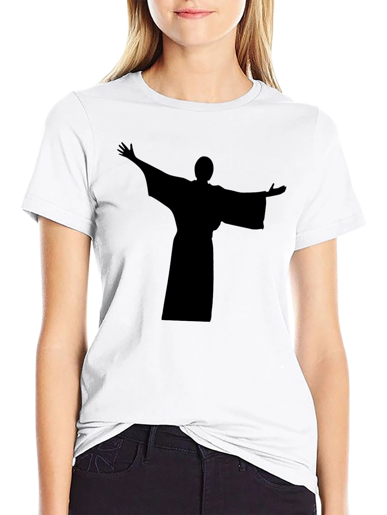 Silhouette Graphic Print Black T-Shirt