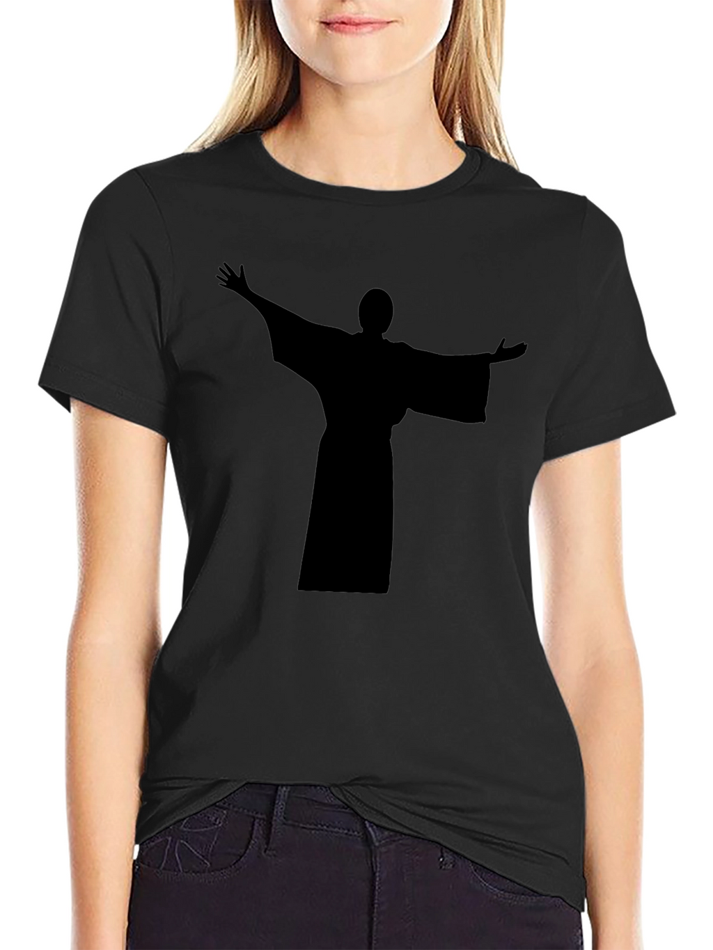 Silhouette Graphic Print Black T-Shirt