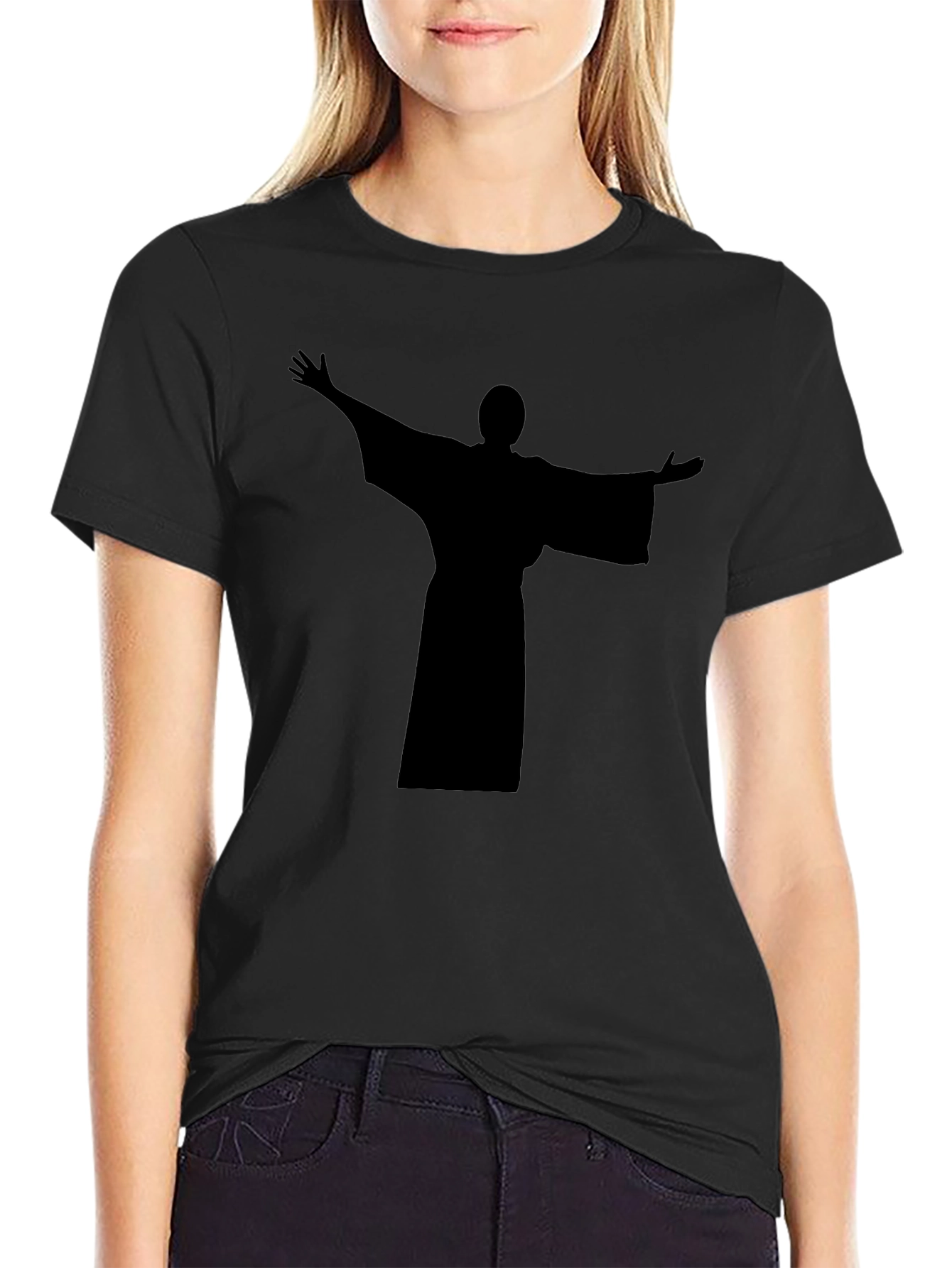 Silhouette Graphic Print Black T-Shirt