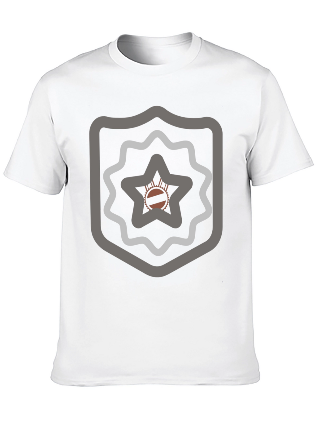 Abstract Emblem Graphic Black T-Shirt