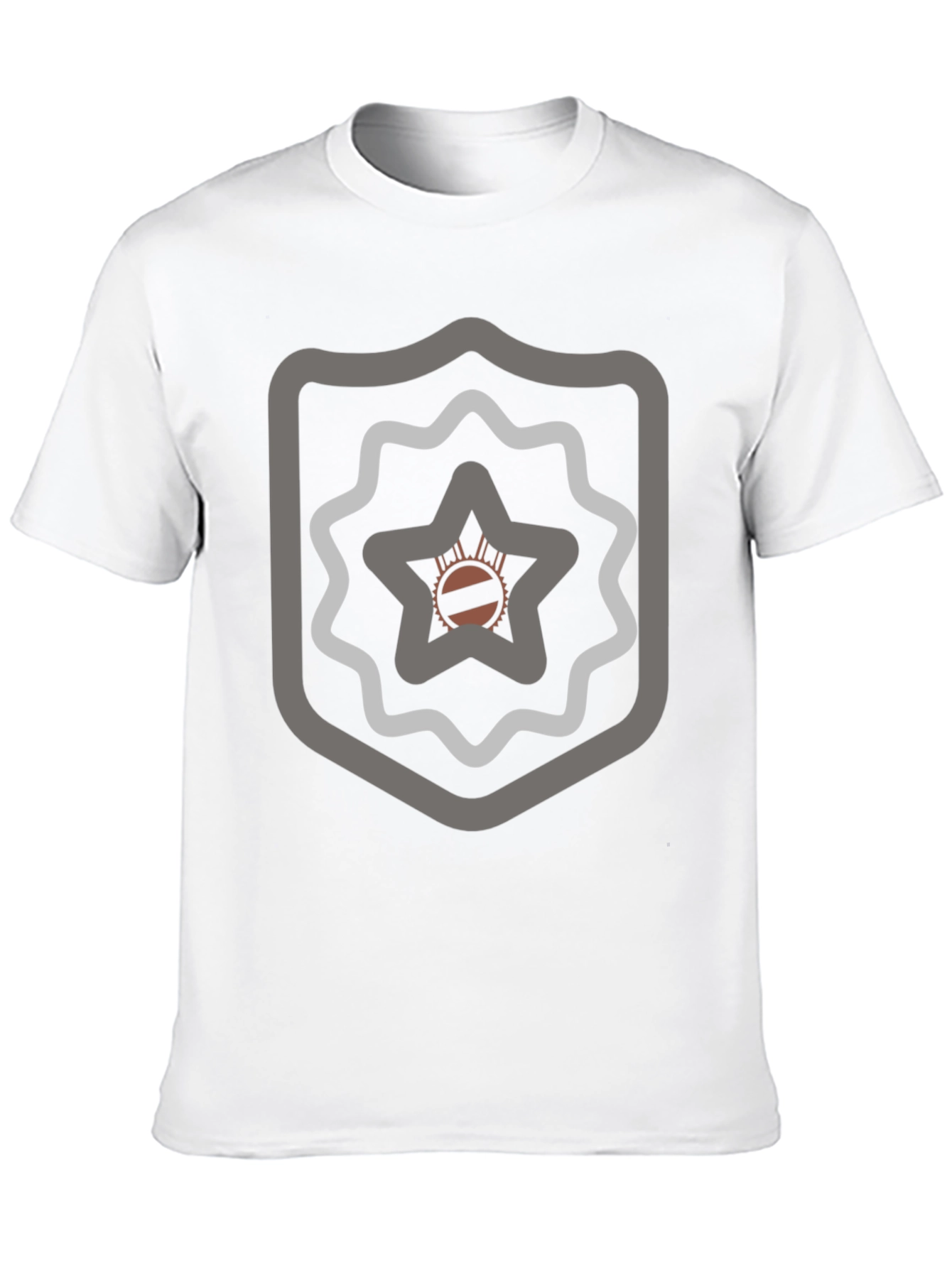 Abstract Emblem Graphic Black T-Shirt