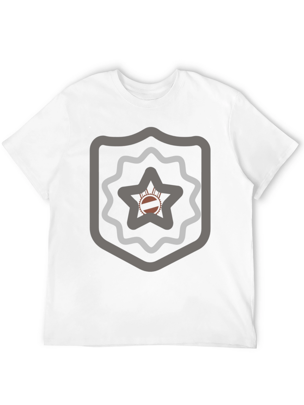 Abstract Emblem Graphic Black T-Shirt