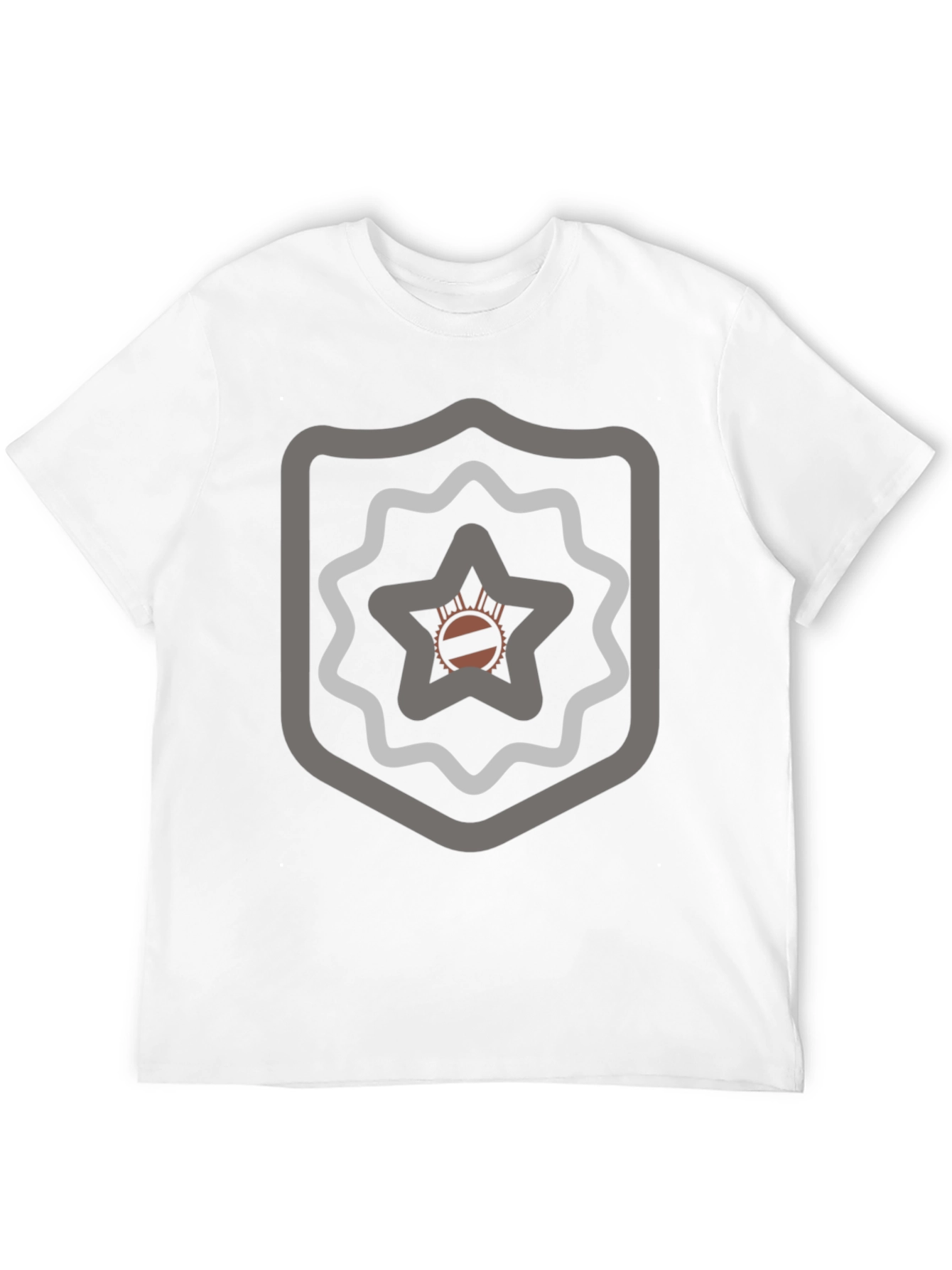 Abstract Emblem Graphic Black T-Shirt