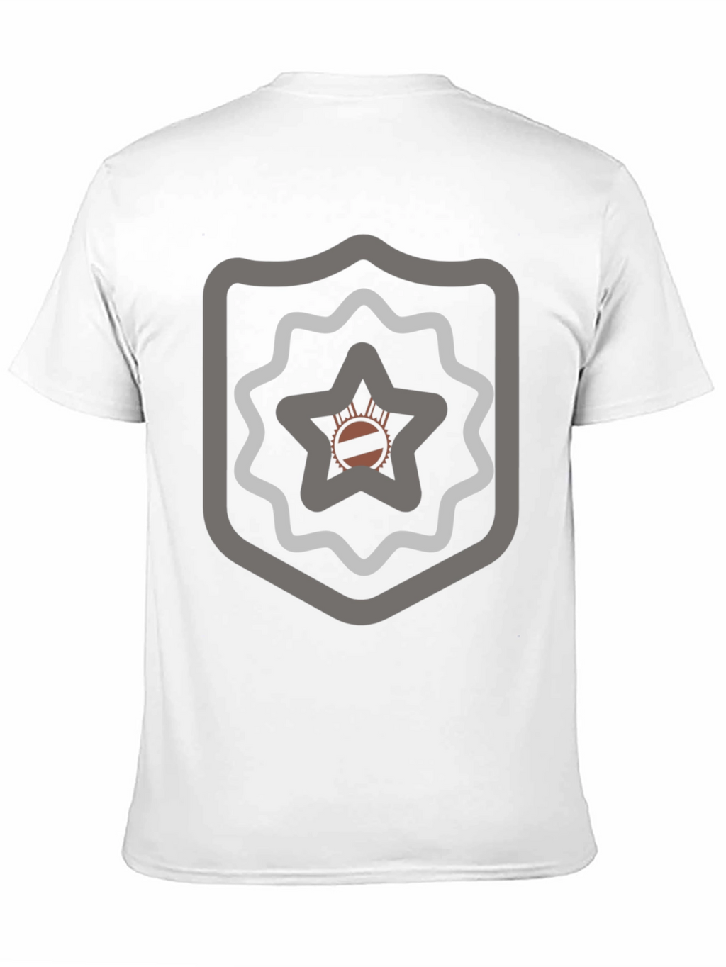 Abstract Emblem Graphic Black T-Shirt