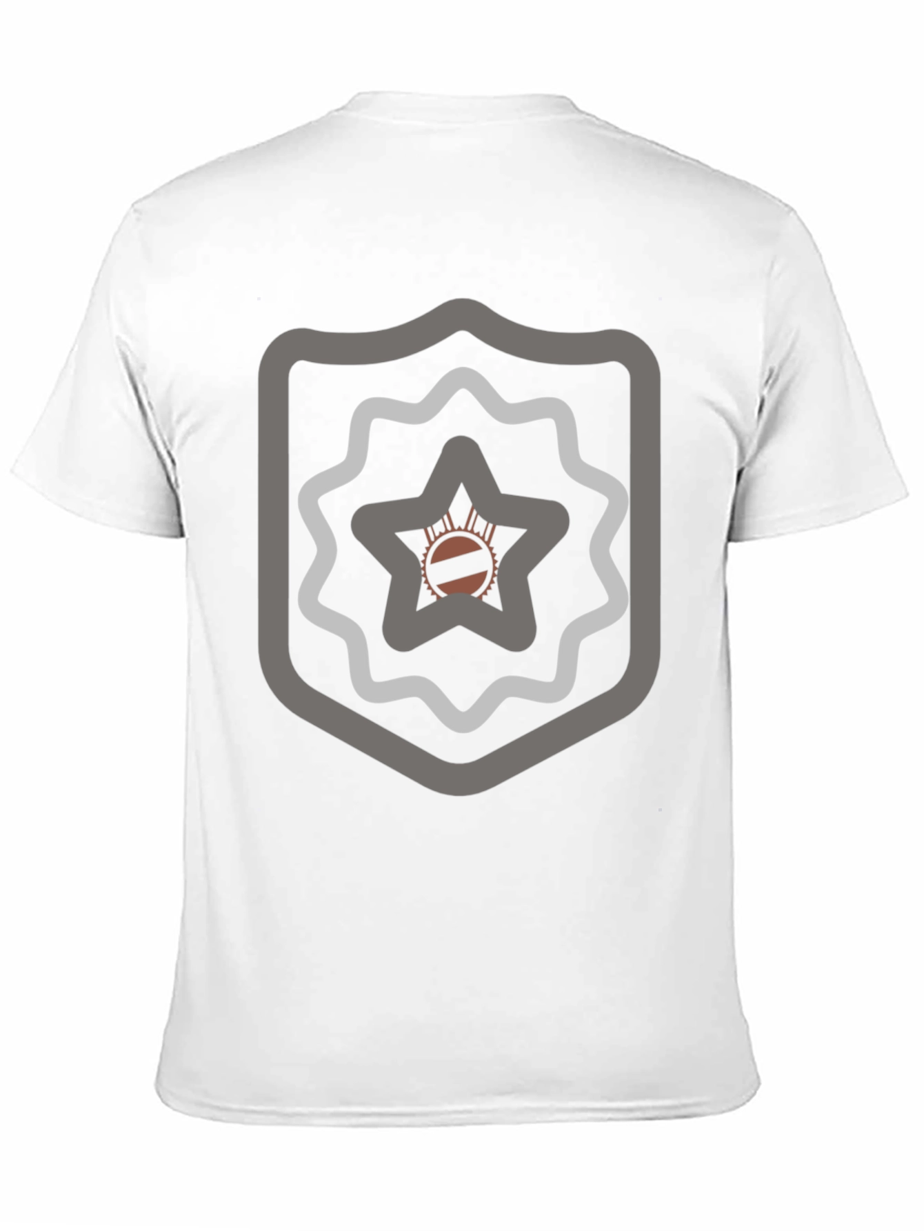 Abstract Emblem Graphic Black T-Shirt