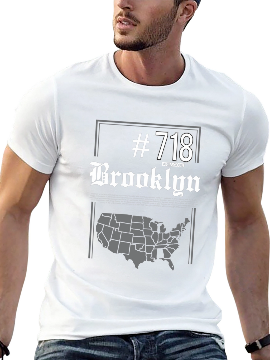 Brooklyn 718 Area Code T-Shirt