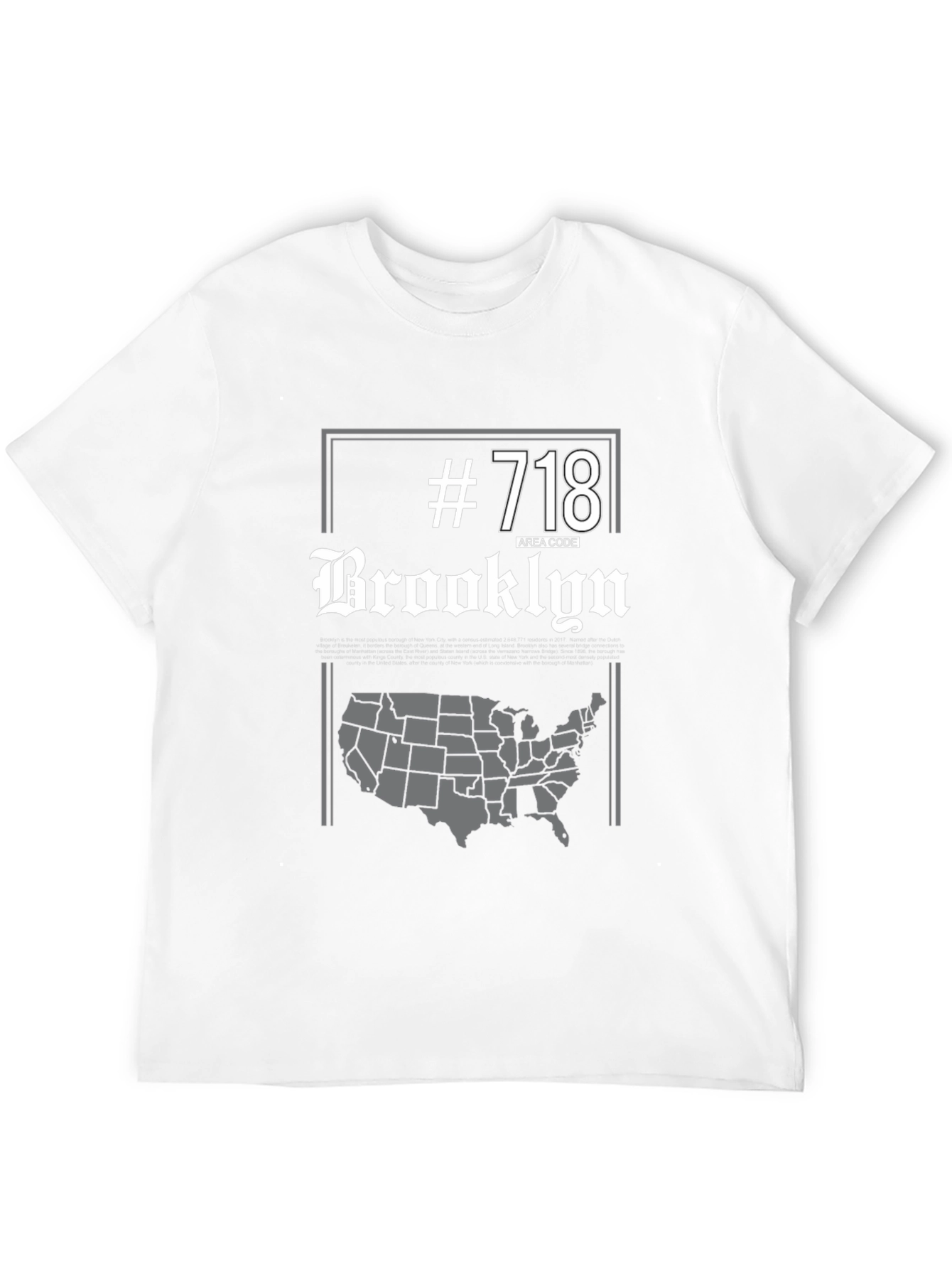 Brooklyn 718 Area Code T-Shirt