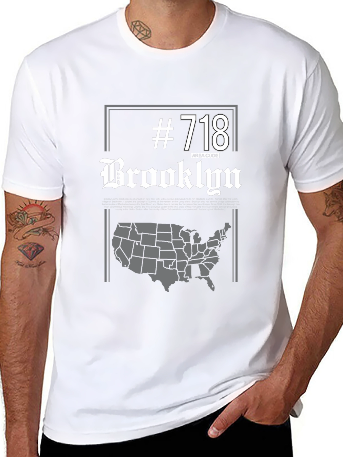 Brooklyn 718 Area Code T-Shirt