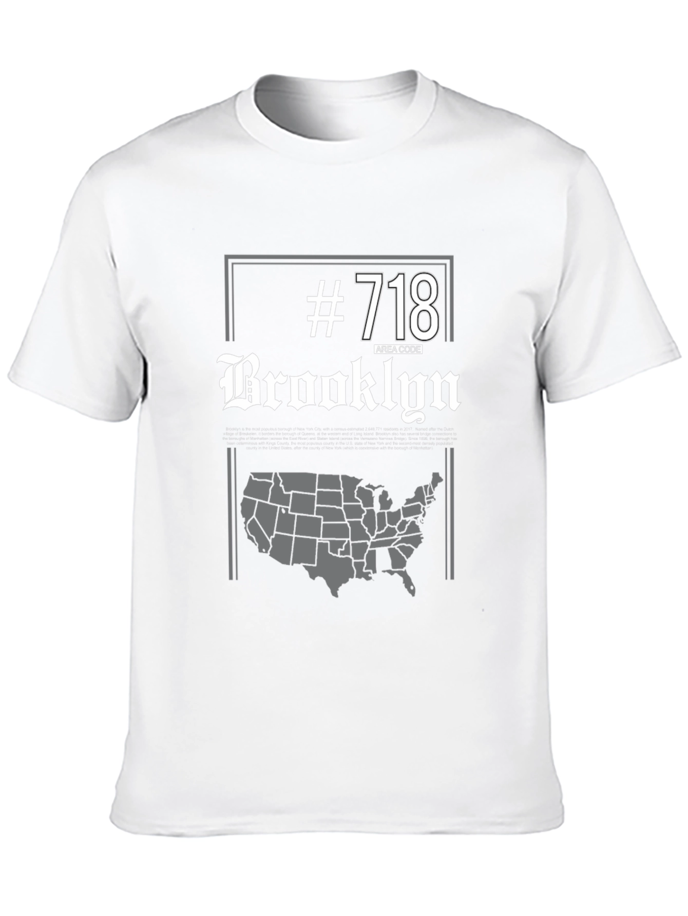 Brooklyn 718 Area Code T-Shirt