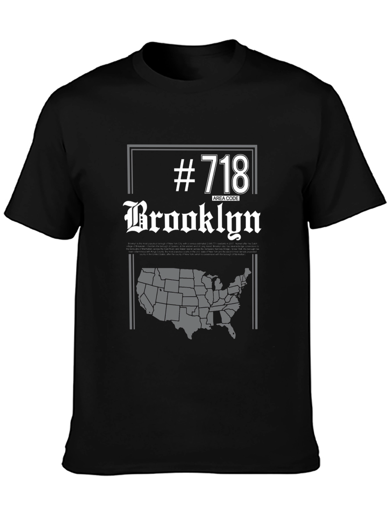 Brooklyn 718 Area Code T-Shirt