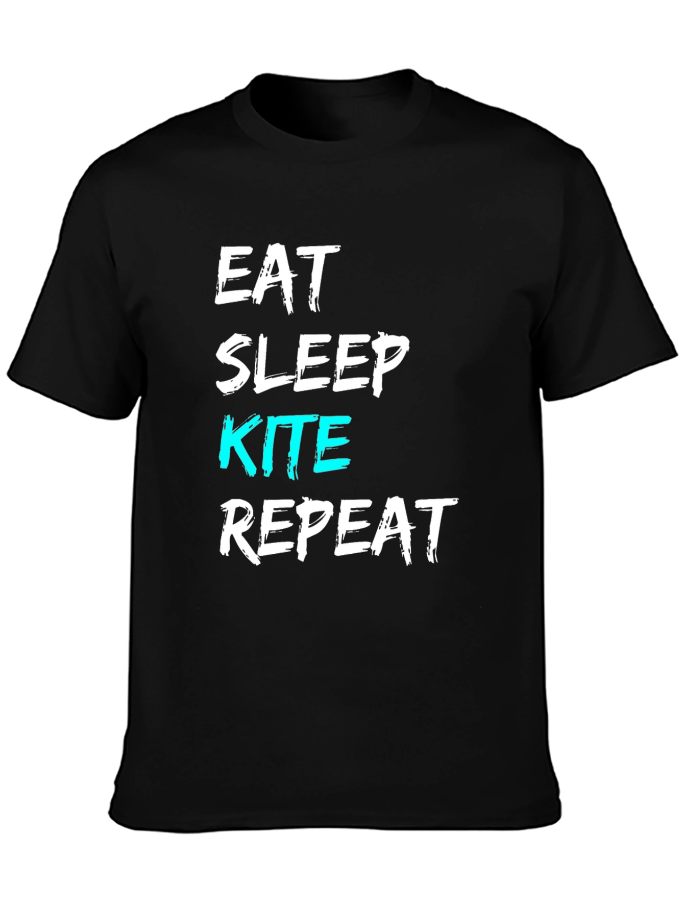 Eat Sleep Kite Repeat T-Shirt - Novelty Kitesurfing Tee