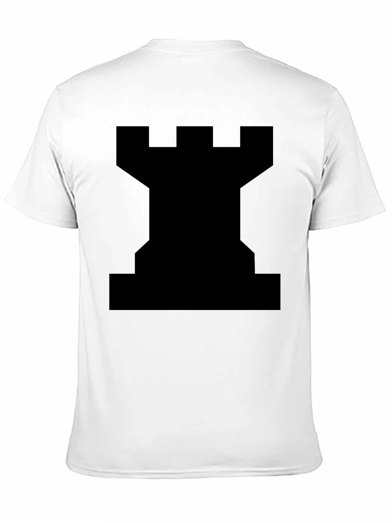 Chess Rook Graphic Tee - Black Cotton T-Shirt