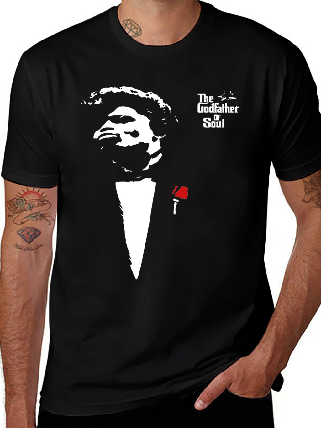 The Godfather of Soul Black Graphic T-Shirt