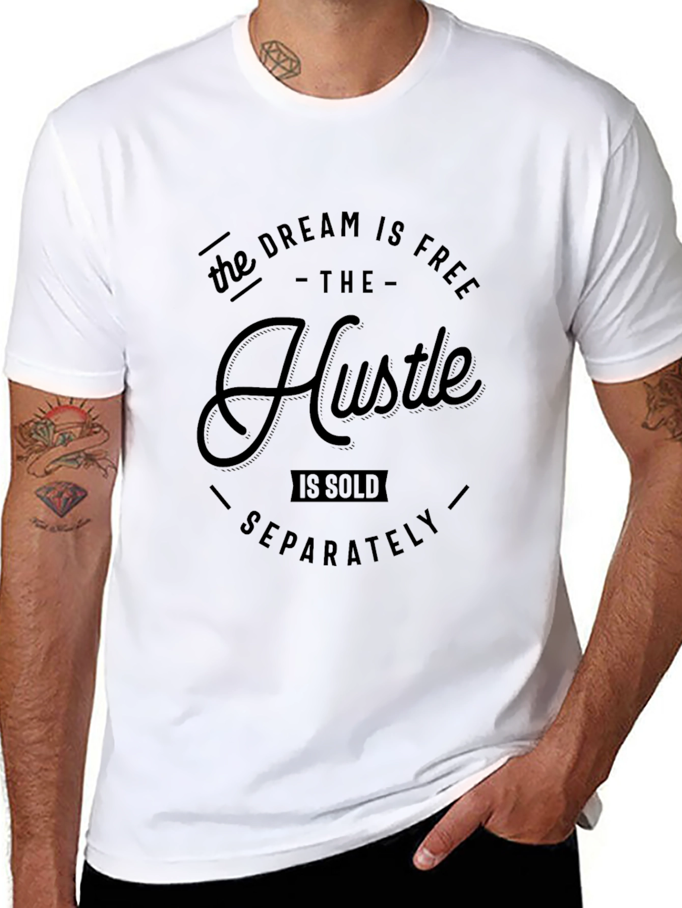 Dream is Free Hustle Sold Separately Black T-Shirt