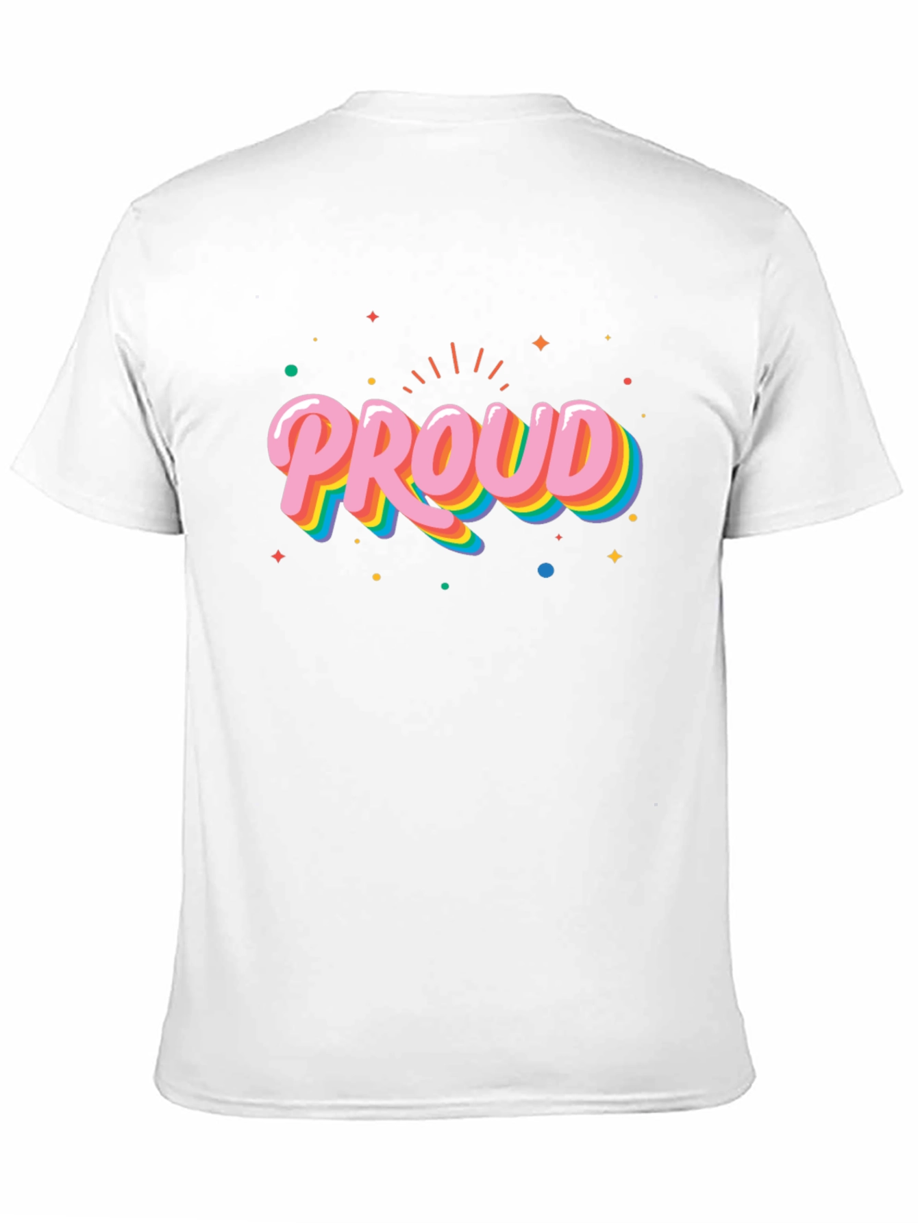 Proud Graphic Tee - LGBTQ+ Pride Rainbow Colors