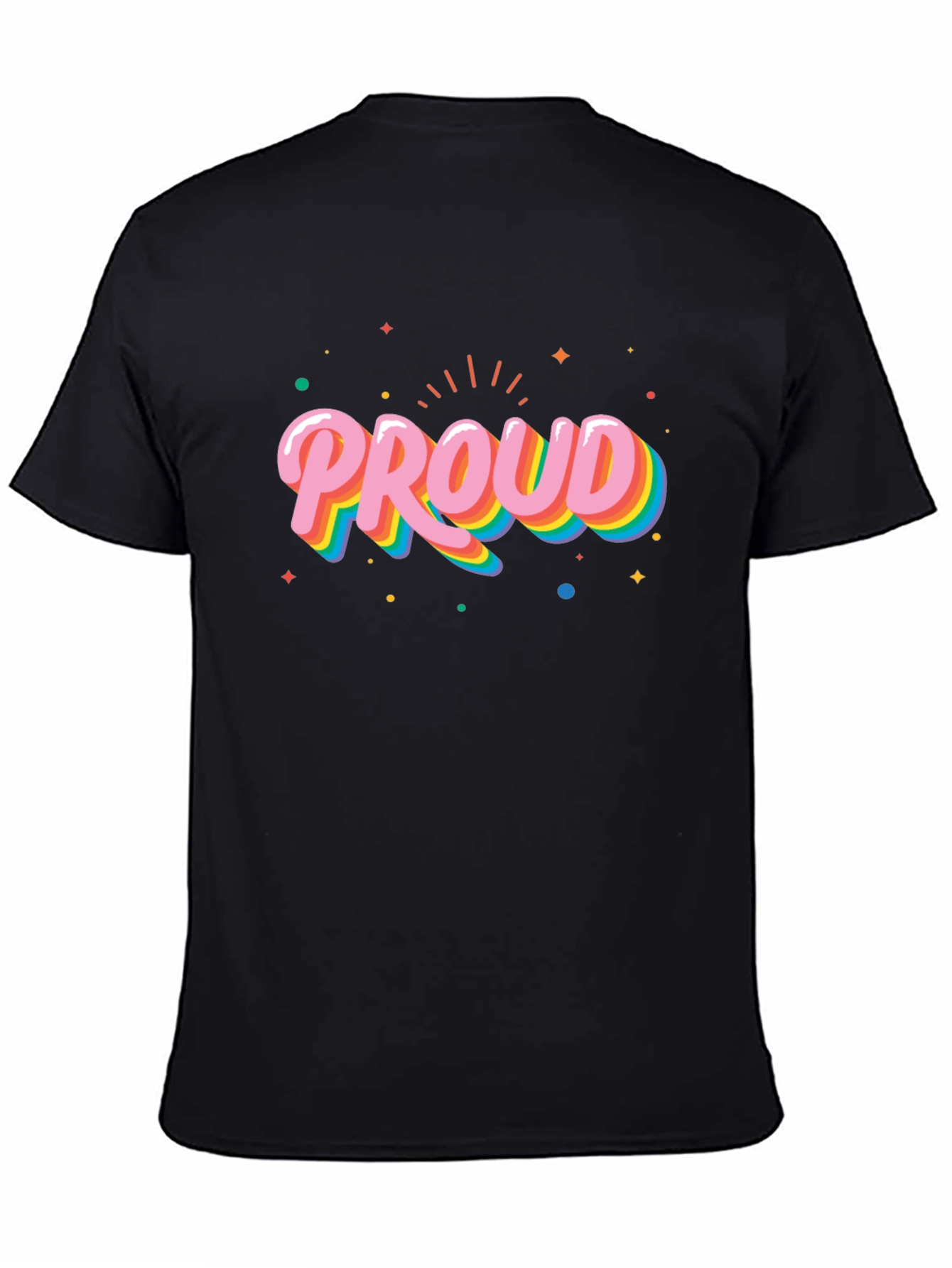 Proud Graphic Tee - LGBTQ+ Pride Rainbow Colors