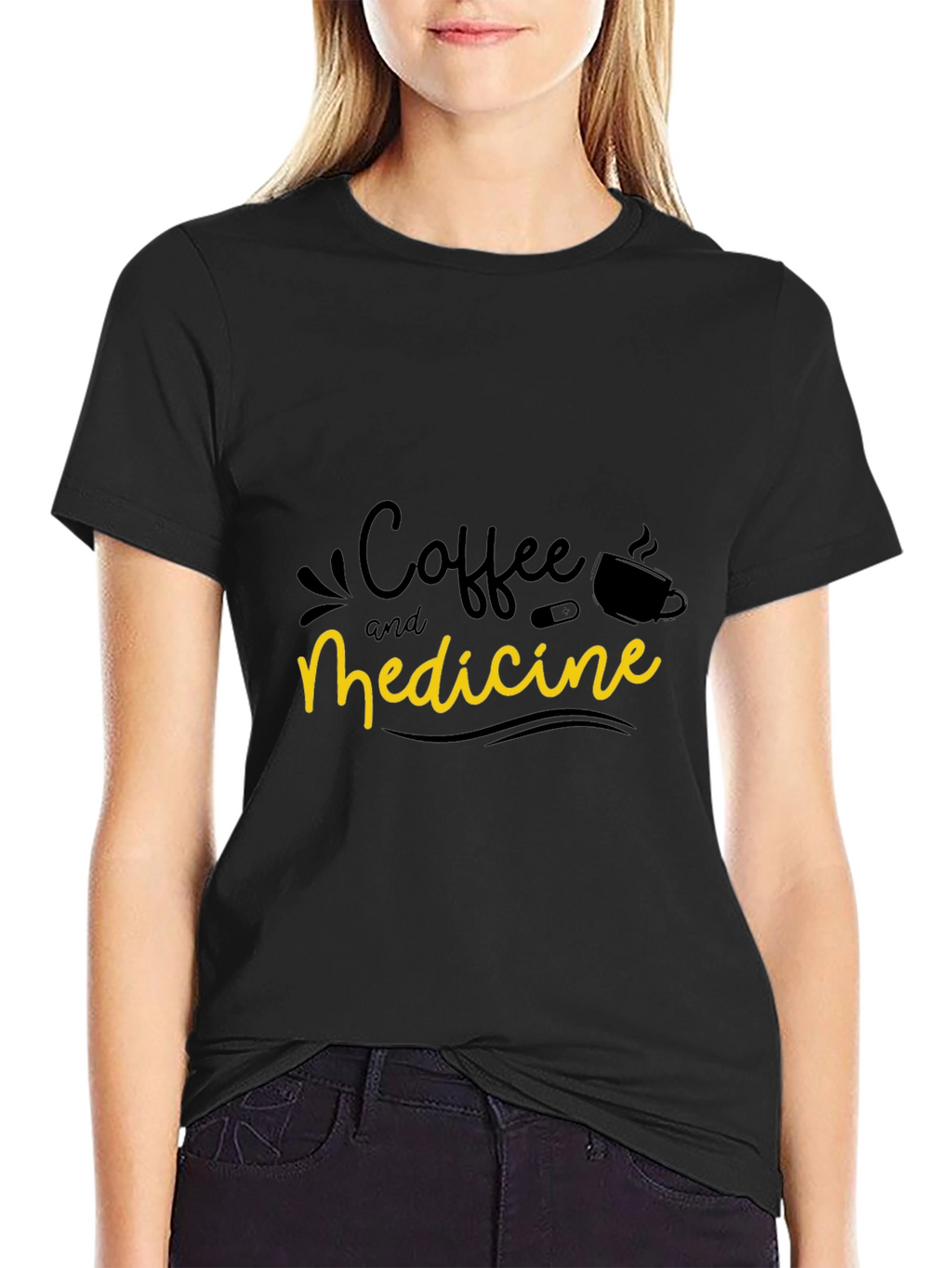 Coffee and Medicine Graphic T-Shirt