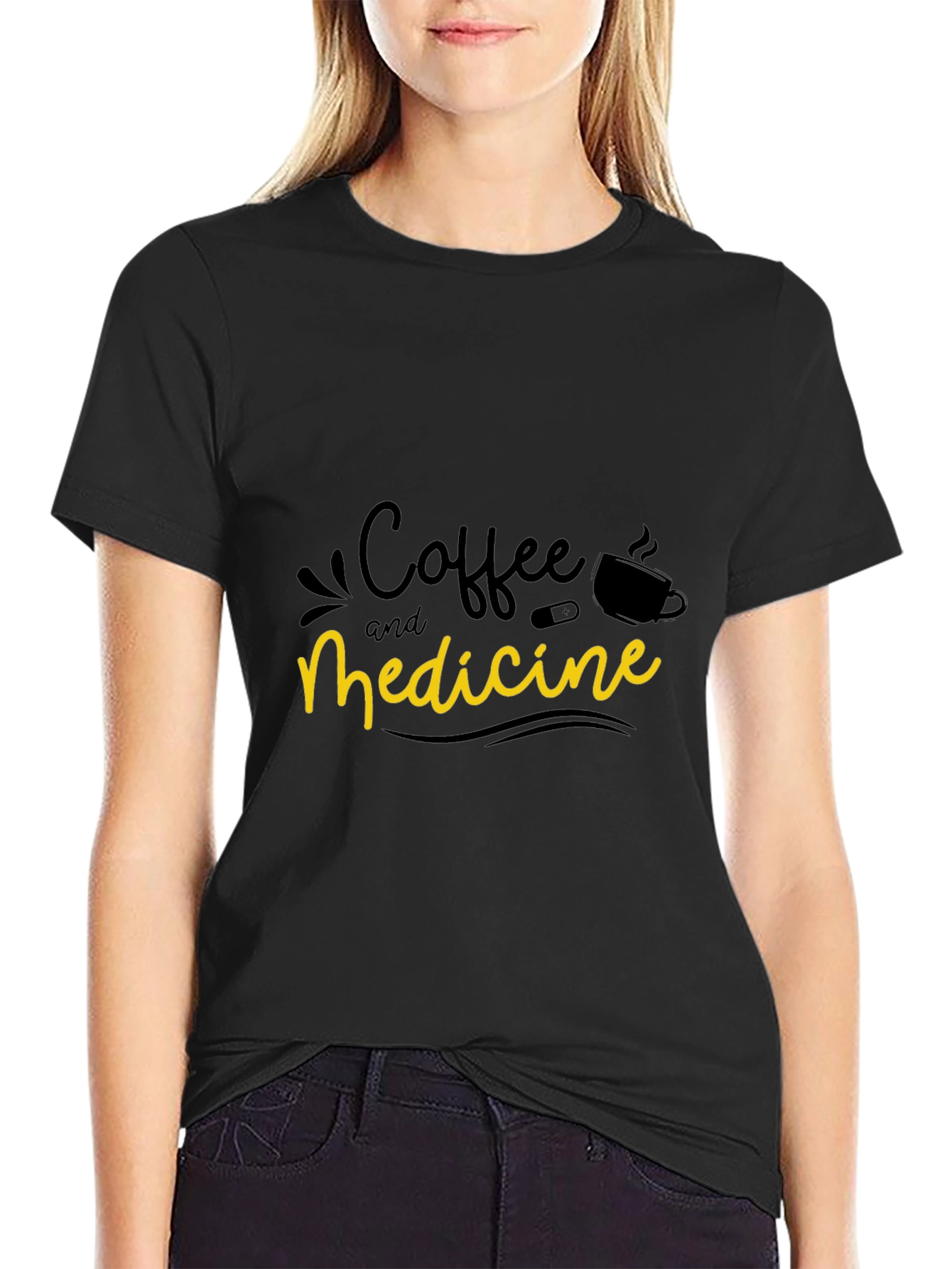 Coffee and Medicine Graphic T-Shirt