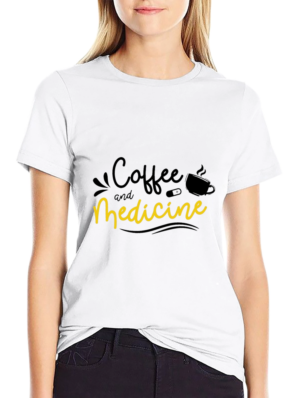 Coffee and Medicine Graphic T-Shirt