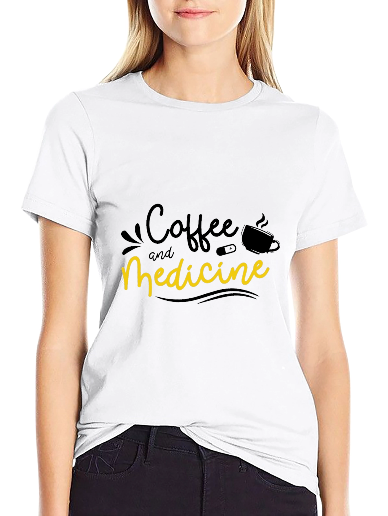 Coffee and Medicine Graphic T-Shirt