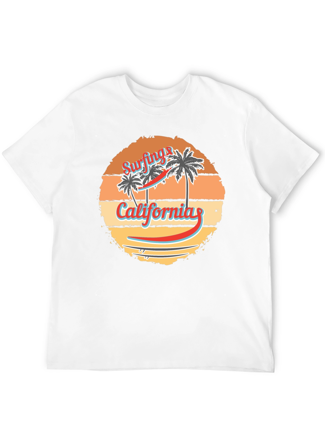 California Surfing Graphic Tee - Retro Design
