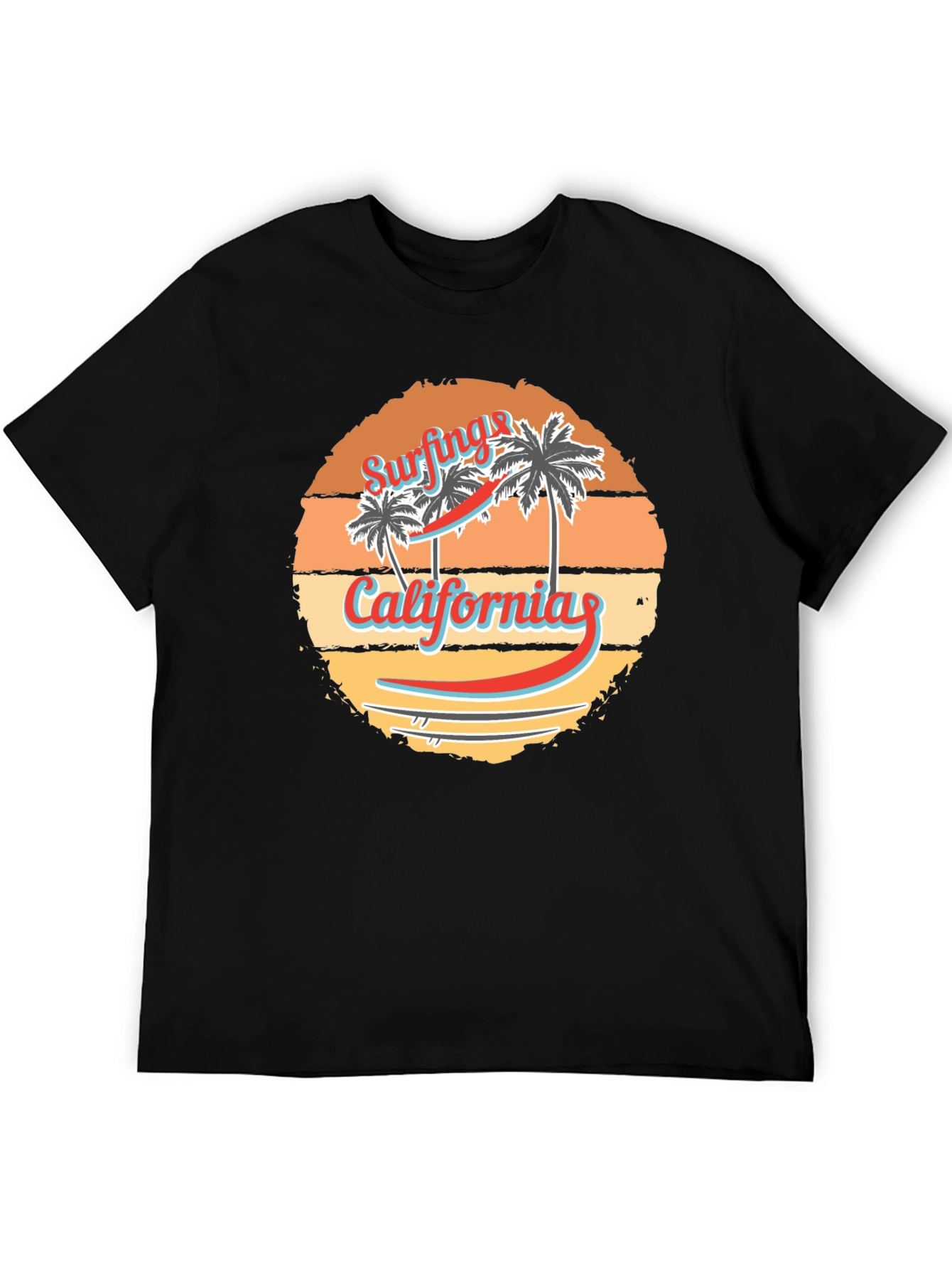 California Surfing Graphic Tee - Retro Design