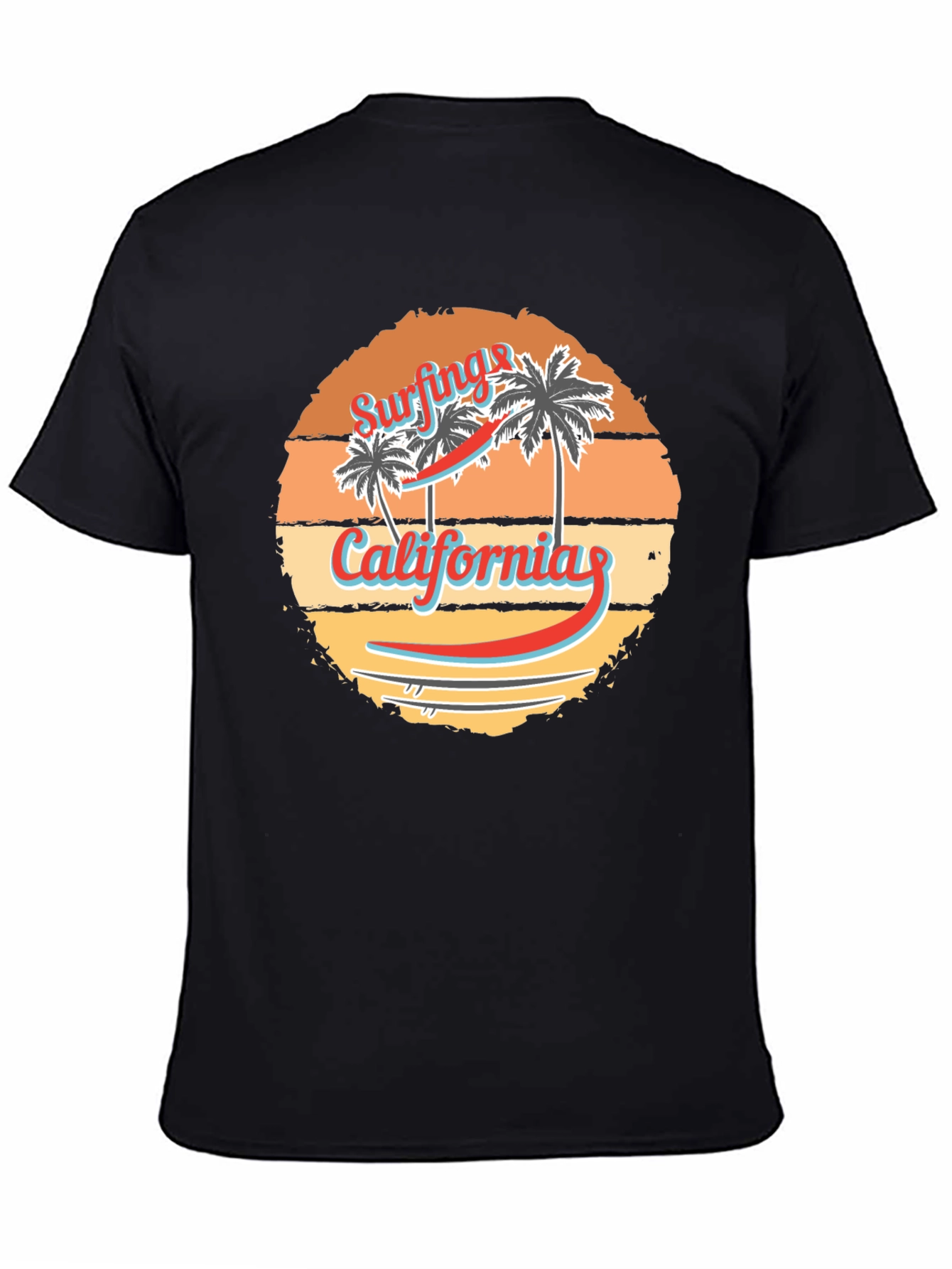 California Surfing Graphic Tee - Retro Design