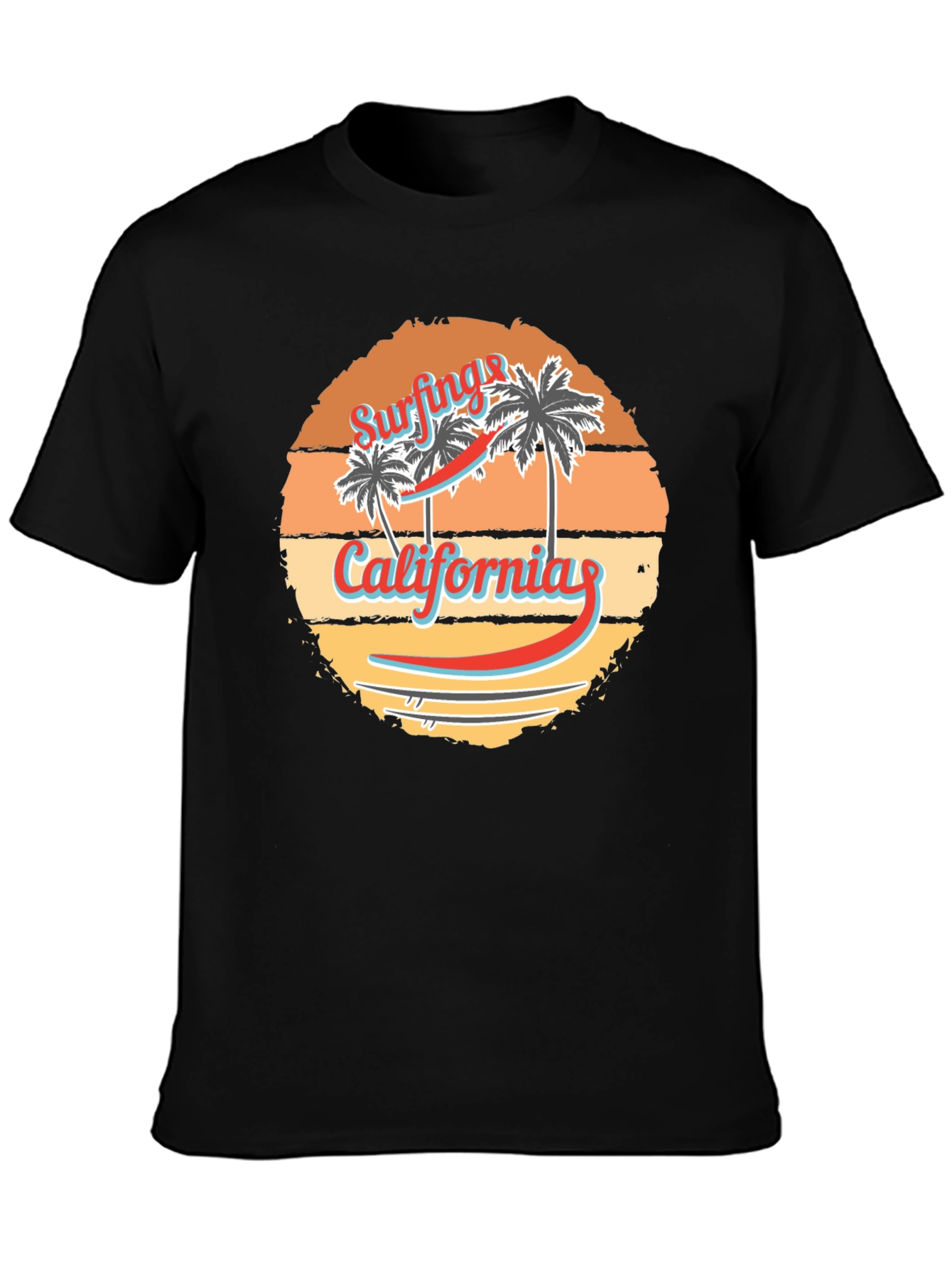 California Surfing Graphic Tee - Retro Design
