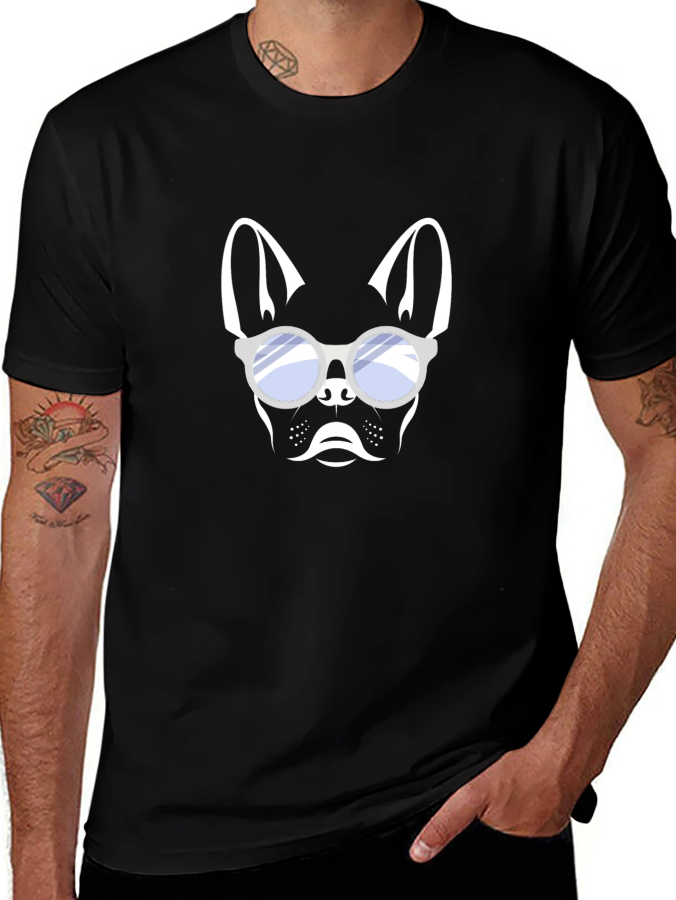 Cool Dog Graphic Tee - Stylish Black T-Shirt