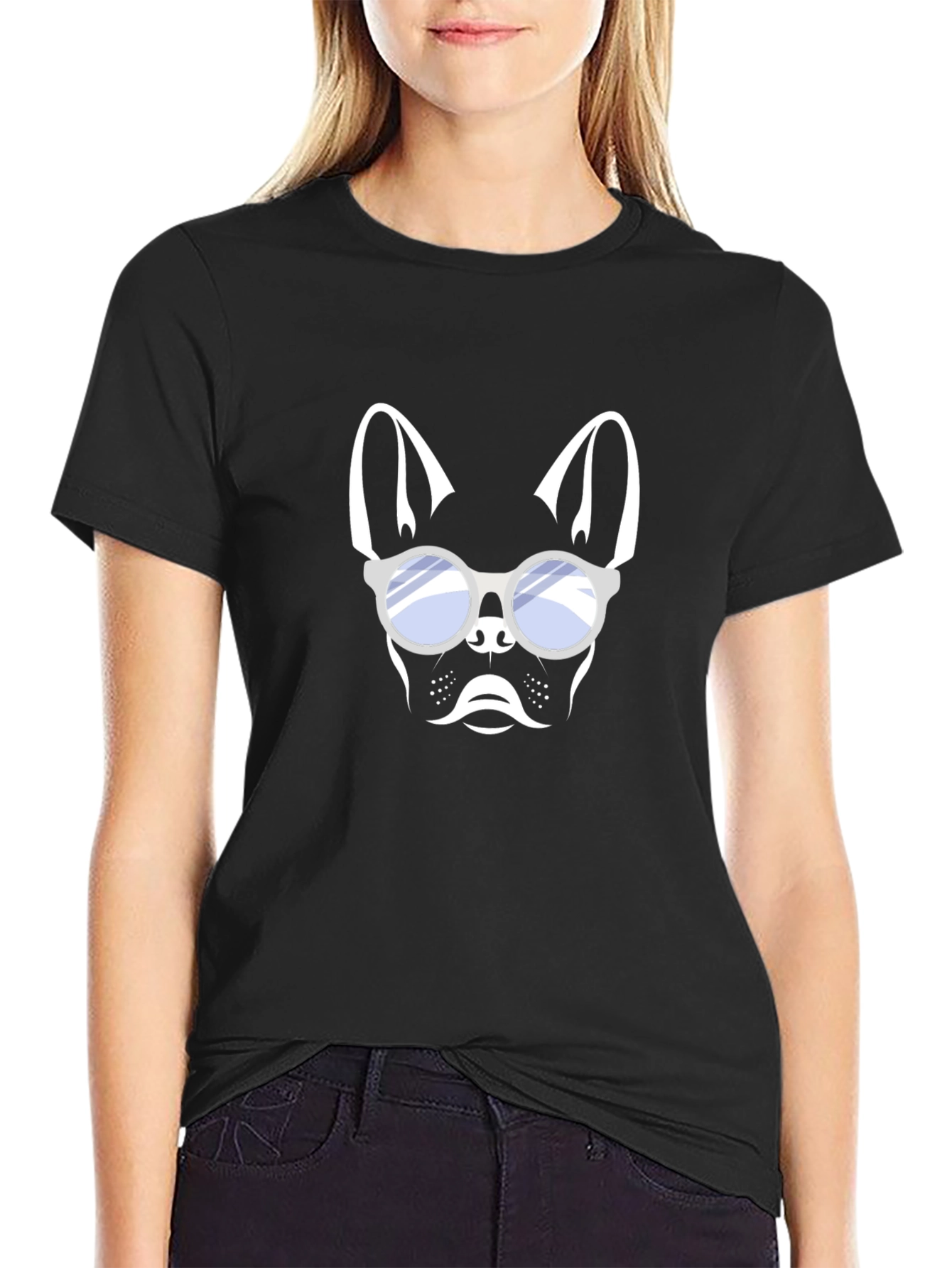 Cool Dog Graphic Tee - Stylish Black T-Shirt