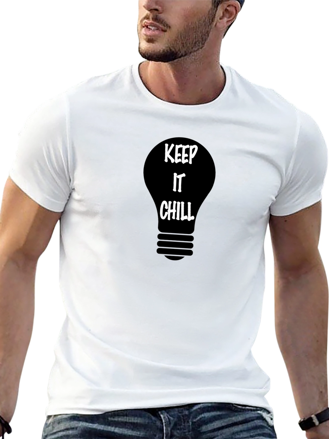 Keep It Chill Light Bulb Graphic Tee - Black
