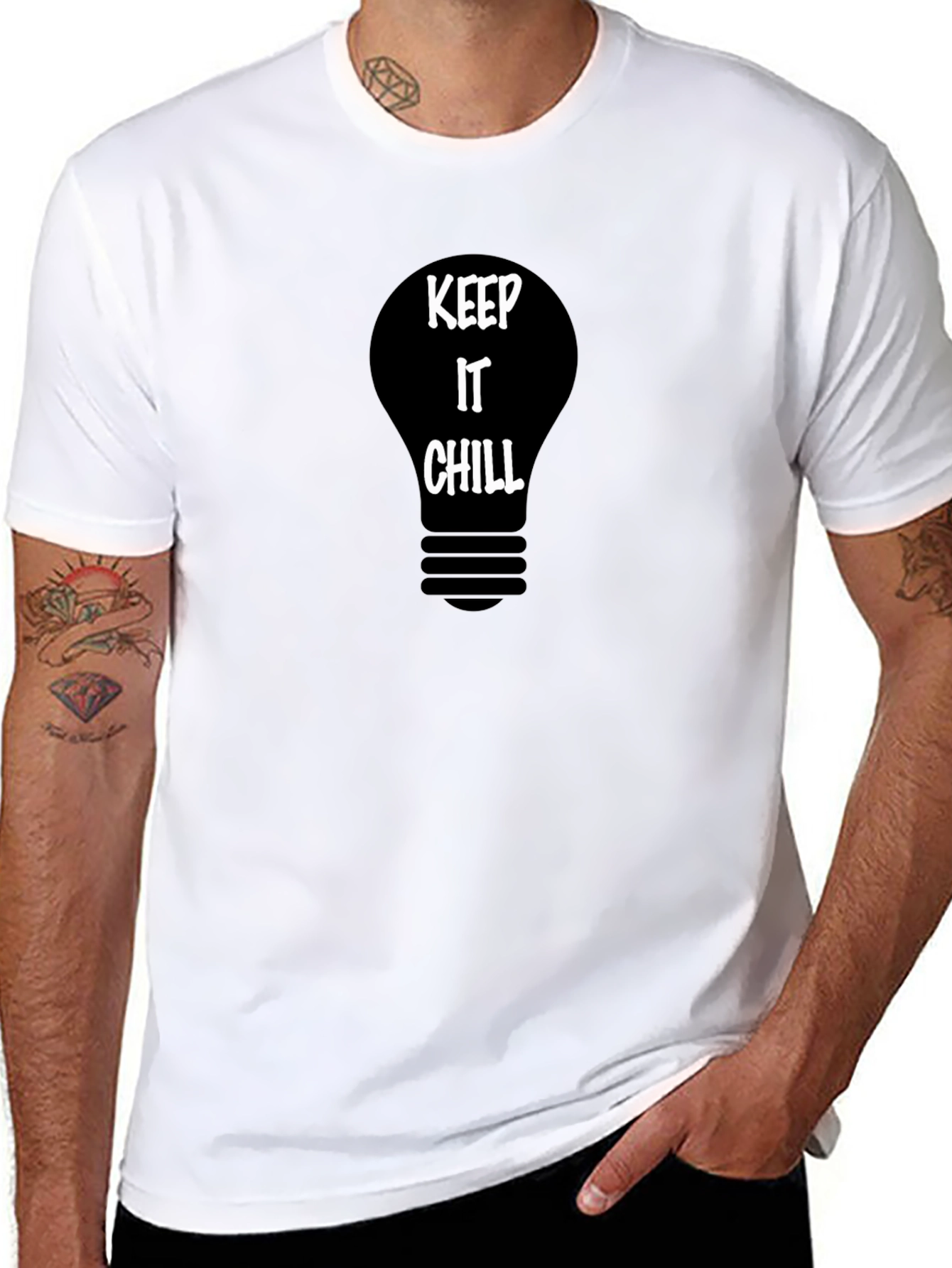 Keep It Chill Light Bulb Graphic Tee - Black