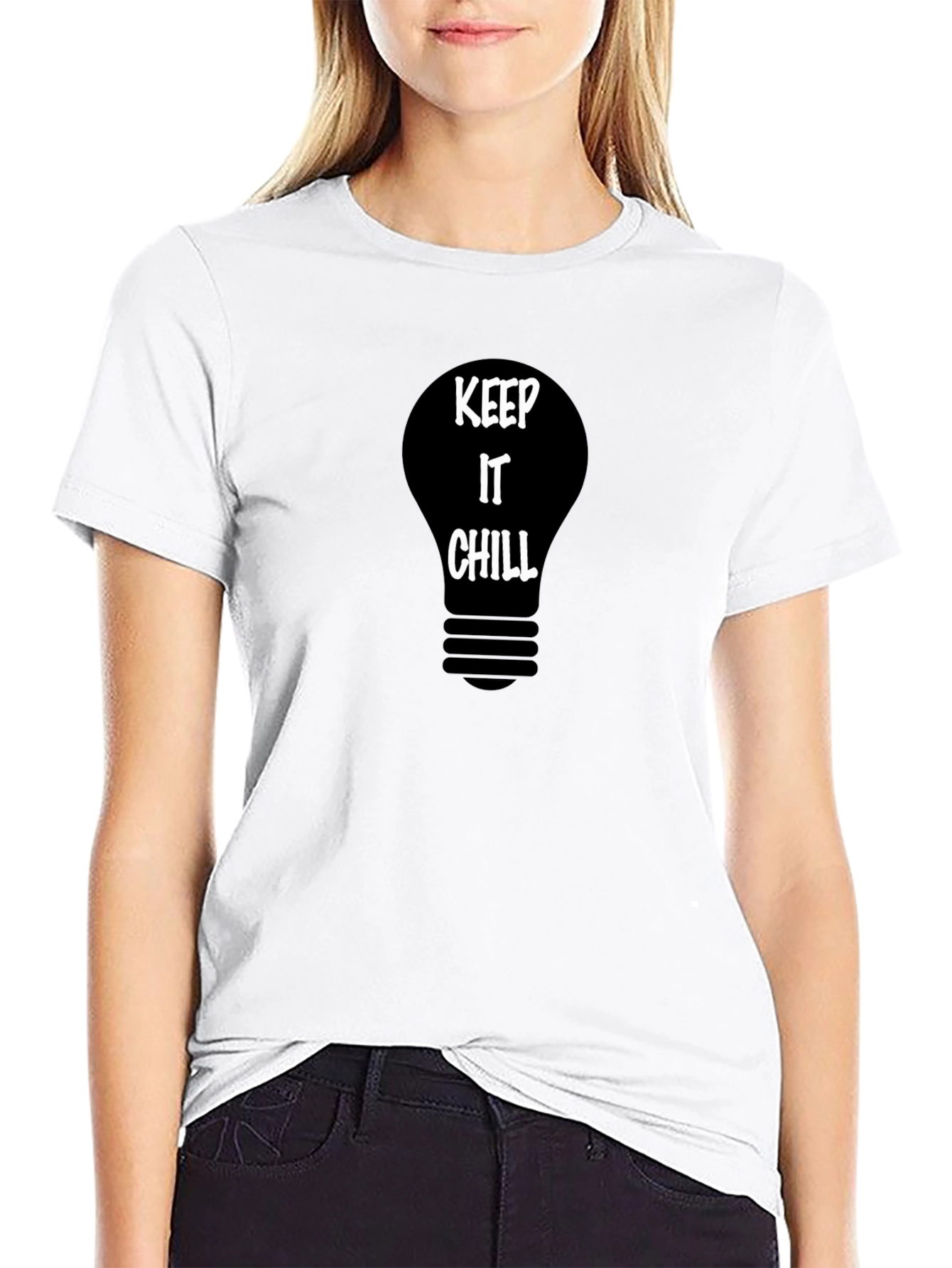 Keep It Chill Light Bulb Graphic Tee - Black