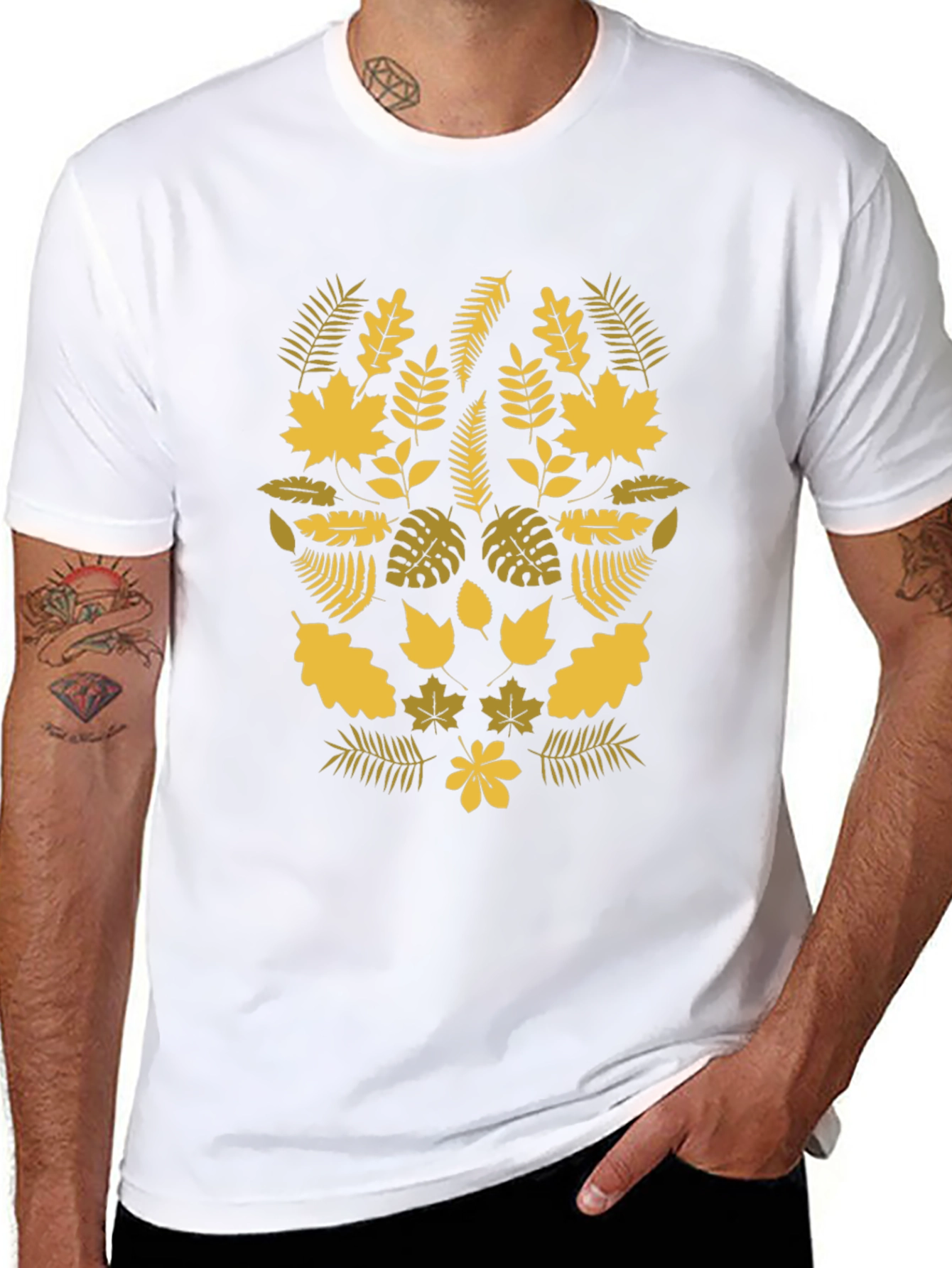Autumn Leaves Graphic T-Shirt - Nature Inspired Design