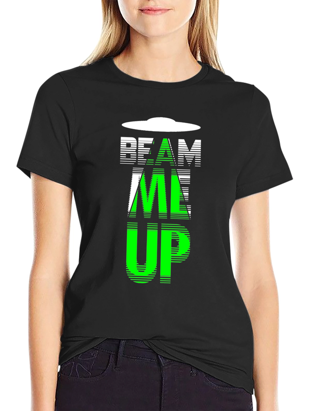Beam Me Up UFO Graphic Novelty T-Shirt