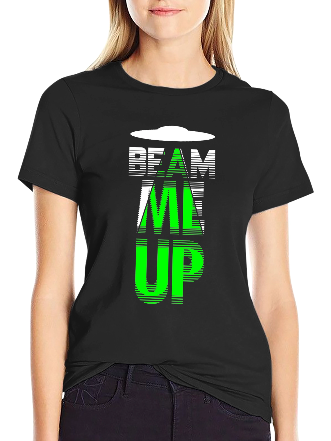 Beam Me Up UFO Graphic Novelty T-Shirt