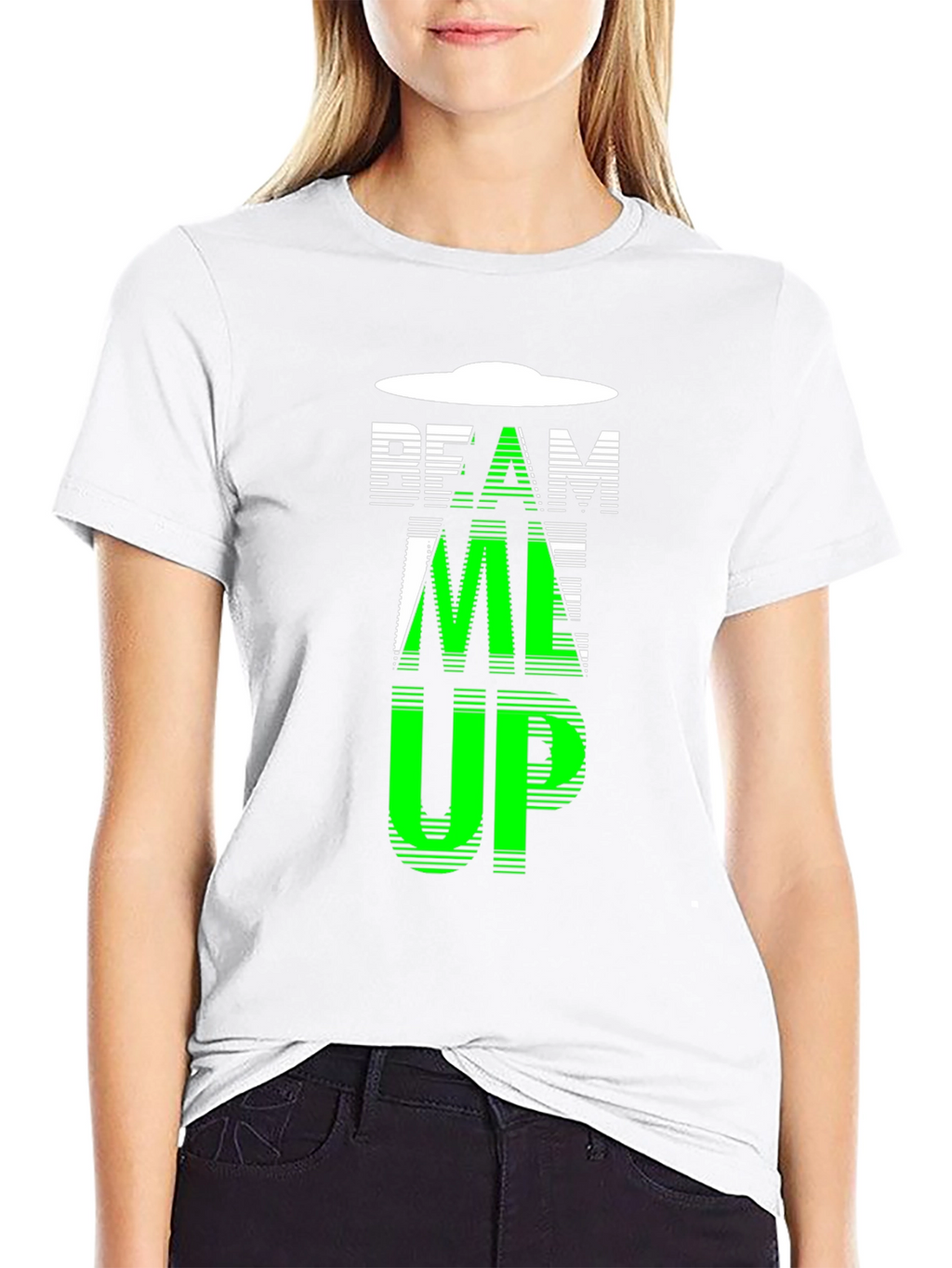 Beam Me Up UFO Graphic Novelty T-Shirt
