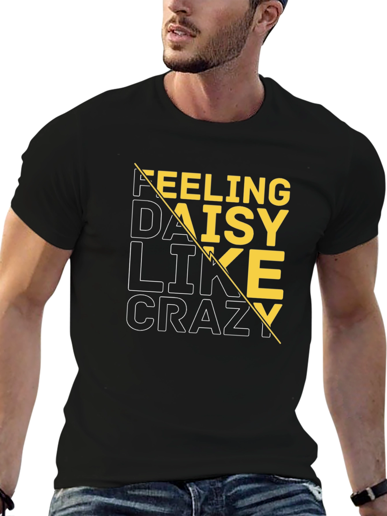 Feeling Daisy Like Crazy Black Graphic Tee
