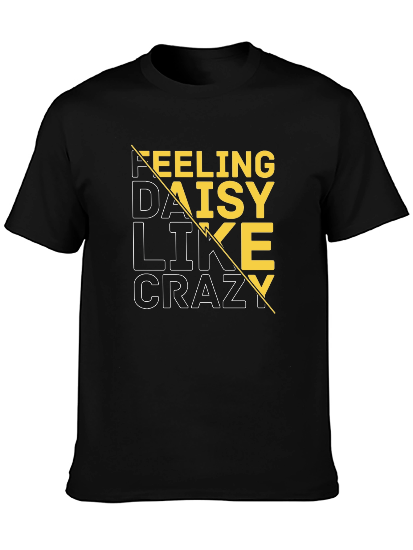 Feeling Daisy Like Crazy Black Graphic Tee