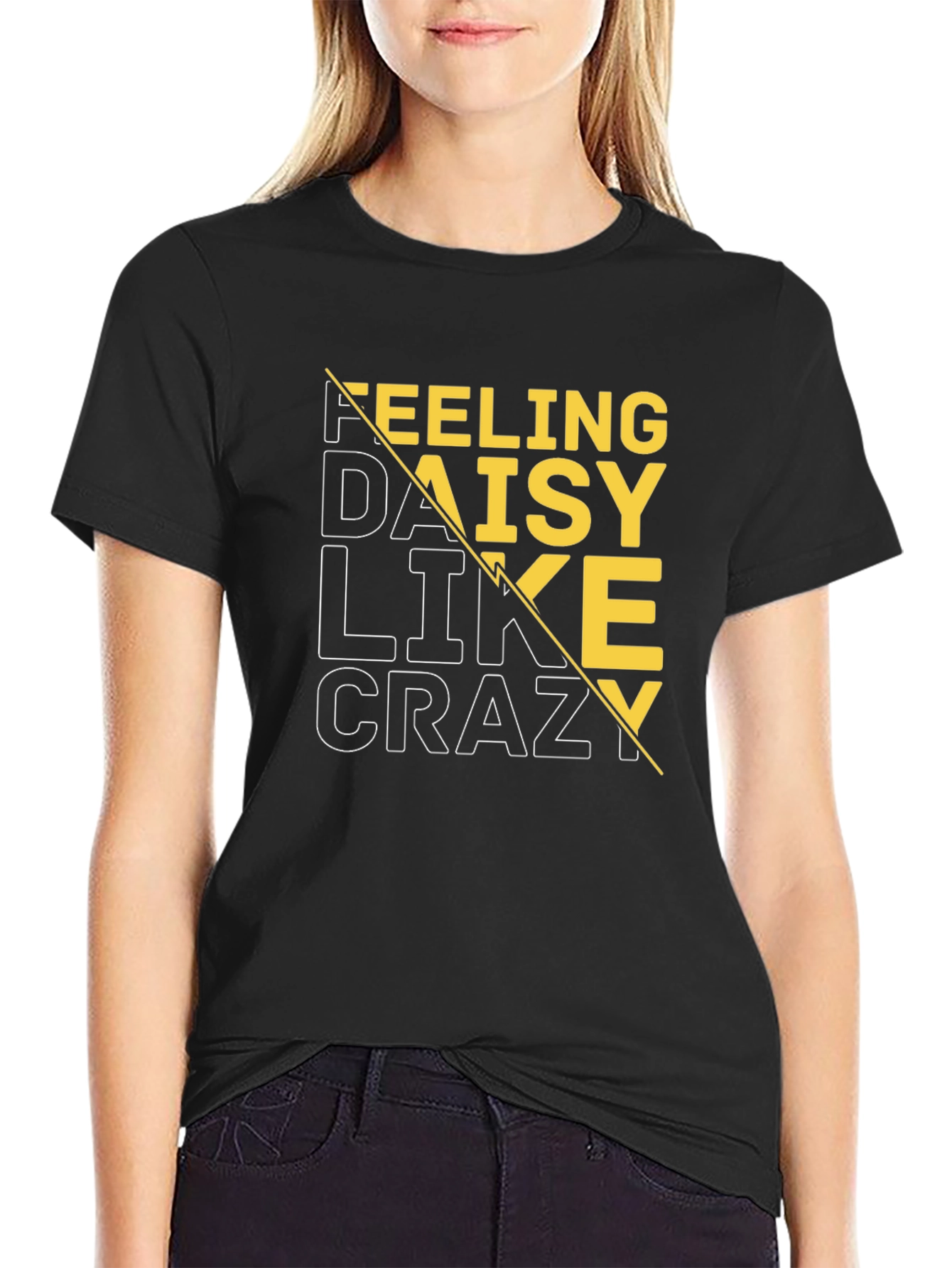Feeling Daisy Like Crazy Black Graphic Tee