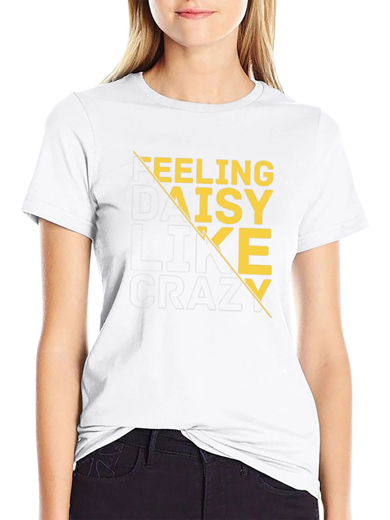 Feeling Daisy Like Crazy Black Graphic Tee